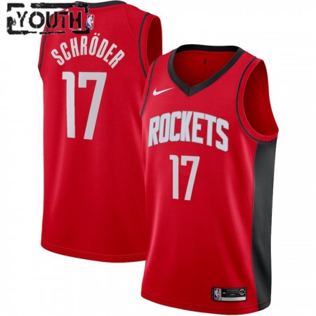 NBA Houston Rockets Trikot Dennis Schroder 17 Nike 2022-23 Icon Edition Rot Swingman - Kinder
